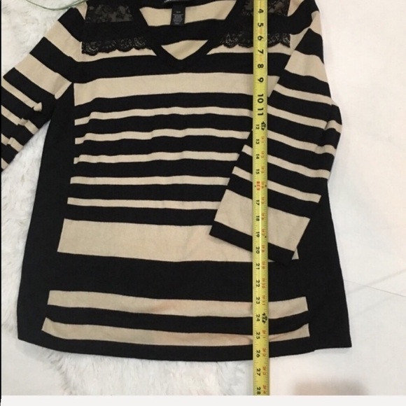 Lane Bryant Black and Cream Striped Sweater - Picture 6 of 6